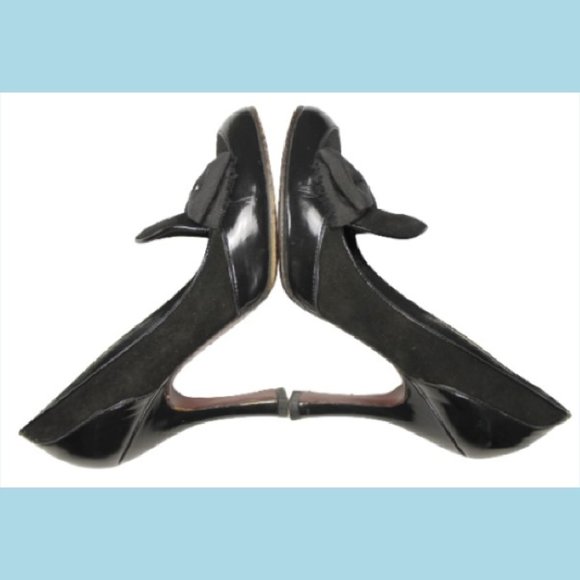 Louis Vuitton Womens Shoes Heels 36 Pumps Bow Black Italy Party Dinner Wedding - Picture 7 of 10